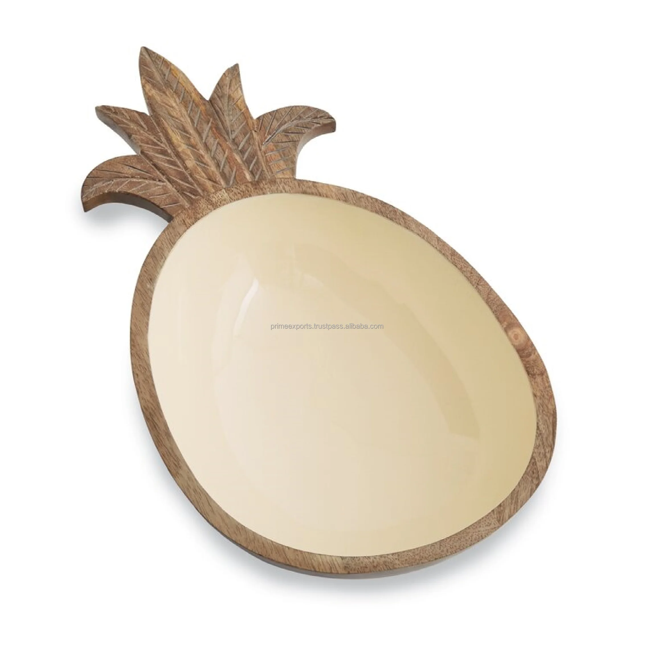 American and European style modern look enamel and sticker printed wooden bowls for serving and decor wedding sand events bowls