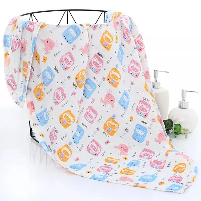 New design 70% bamboo 30% cotton baby 2 layers baby blanket gauze soft swaddle for newborn baby fabric