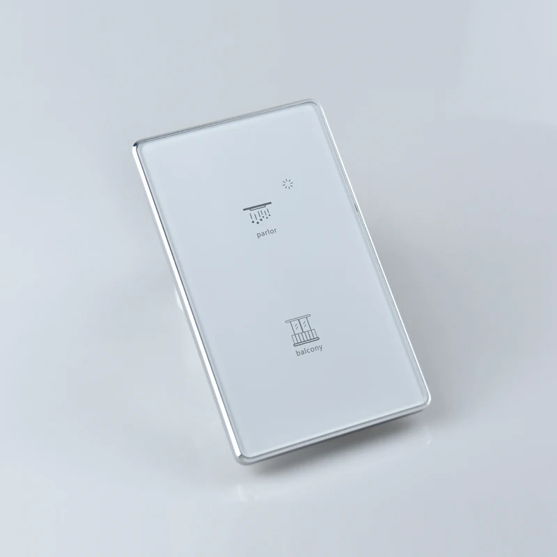  Умный выключатель Tuya Smart Life настенный сенсорный с Wi-Fi 2 клавиши управлением через приложение Google home для умного