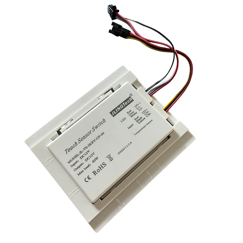 Mirror Touch Control Switch 60w 12v Double-key Touch Switch With Time Temperature Display Touch Switch