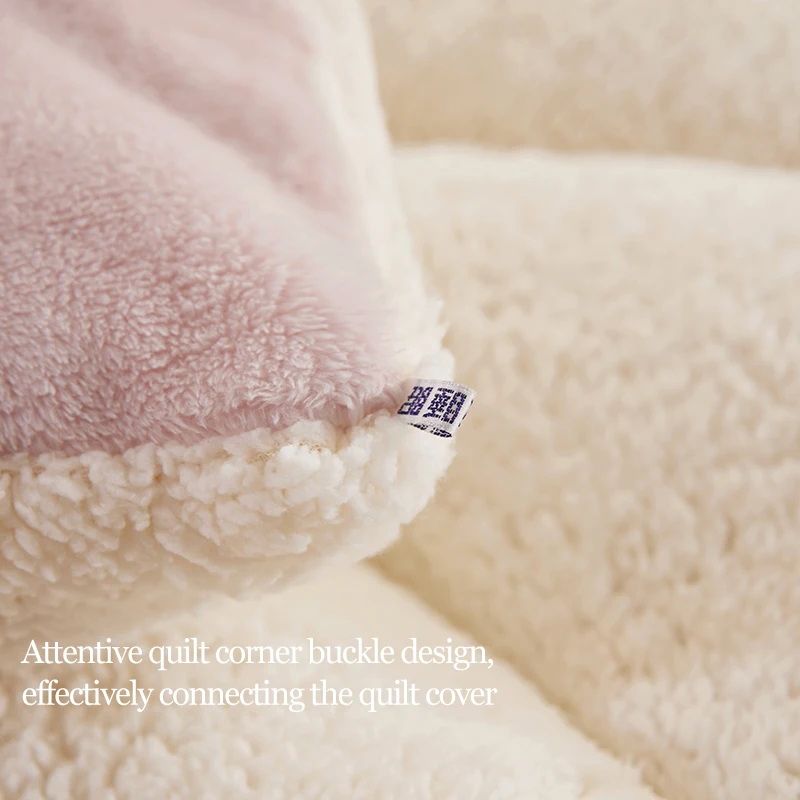 Polyester Fibre Bedding Set For Kids Queen Size Winter Designer Thickened Lamb Wool Velvet Cartoon Quilt Core Single Comforter