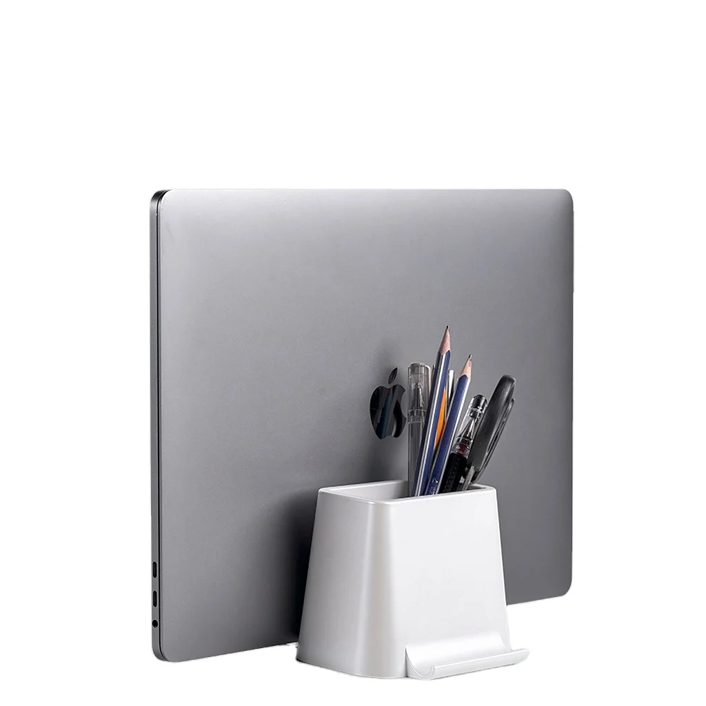 Vertical Laptop Stand Holder desk organizer, Pen holder Desktop Holder Space-Saving for All MacBook