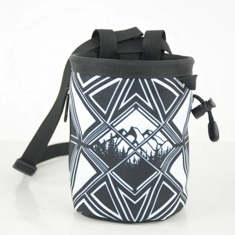 
RPET material rock climbing chalk bag with string , bouldering chalk bag,polyester climbing chalk bag 