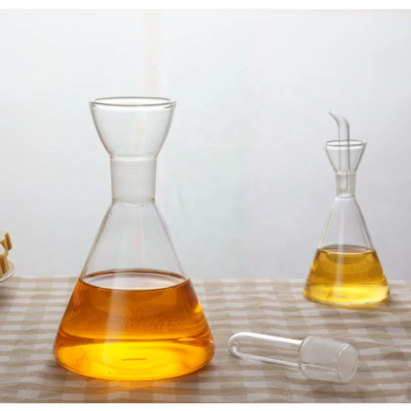 Cooking Oil Glass Bottle Edible Oil Borosilicate Olive Oil Dispenser Vinegar Bottles for Kitchen