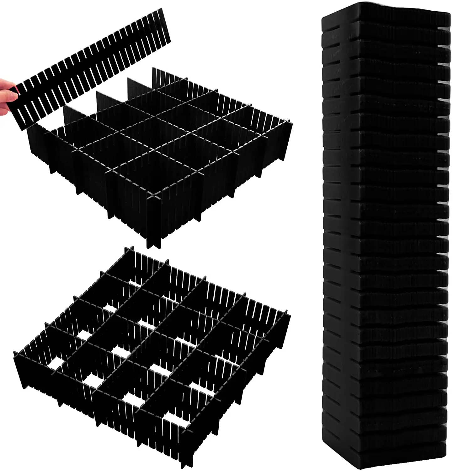 China Factory Custom Cheap Price Plastic Adjustable Kitchen  Drawer Storage Organizer Drawer Dividers