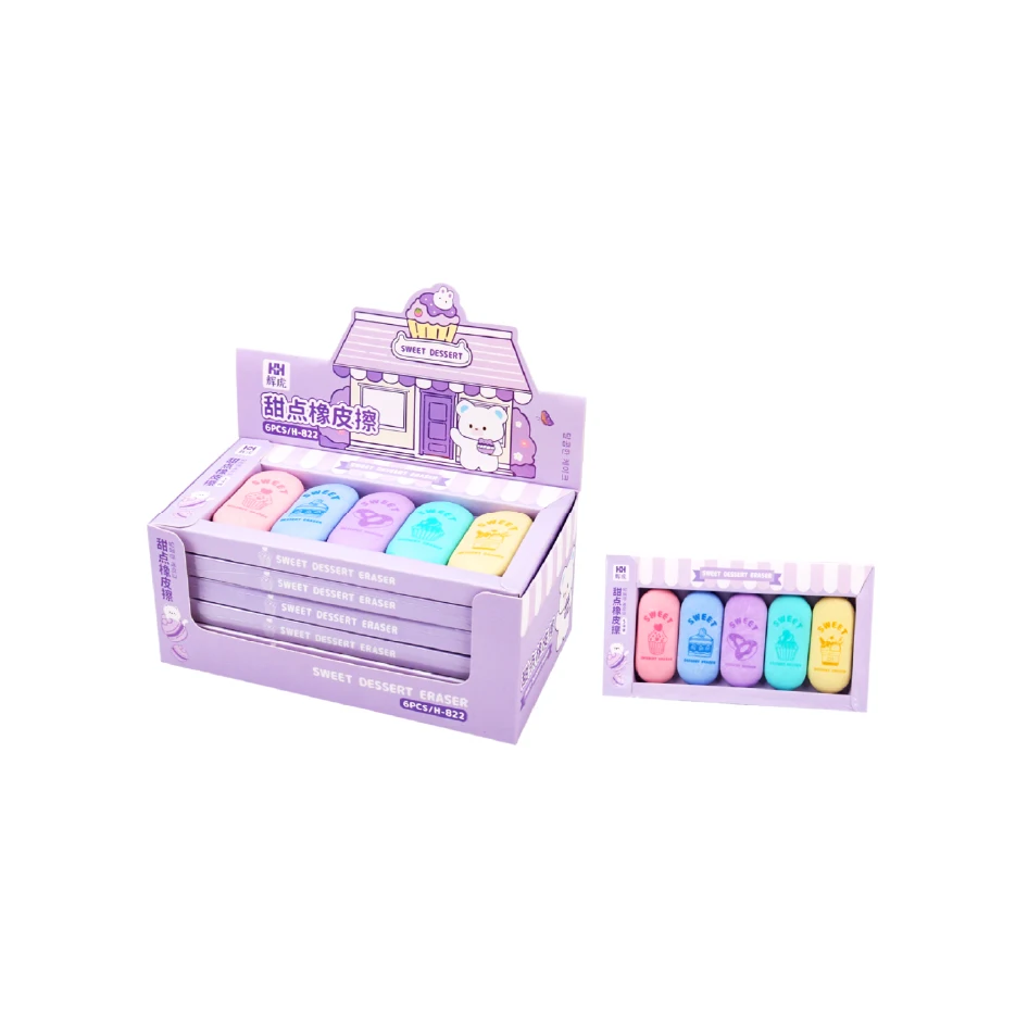 four colors eraser soft and durable correct supply for student