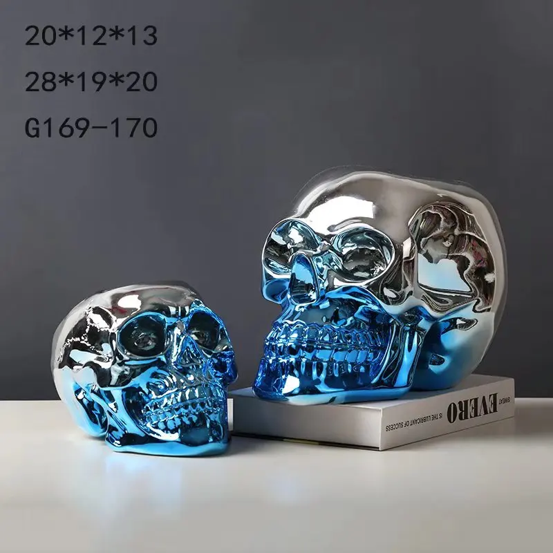 New Design Resin Crafts Blue Gradient Electroplated Bust Girl Woman Statue Sport Man Sculpture