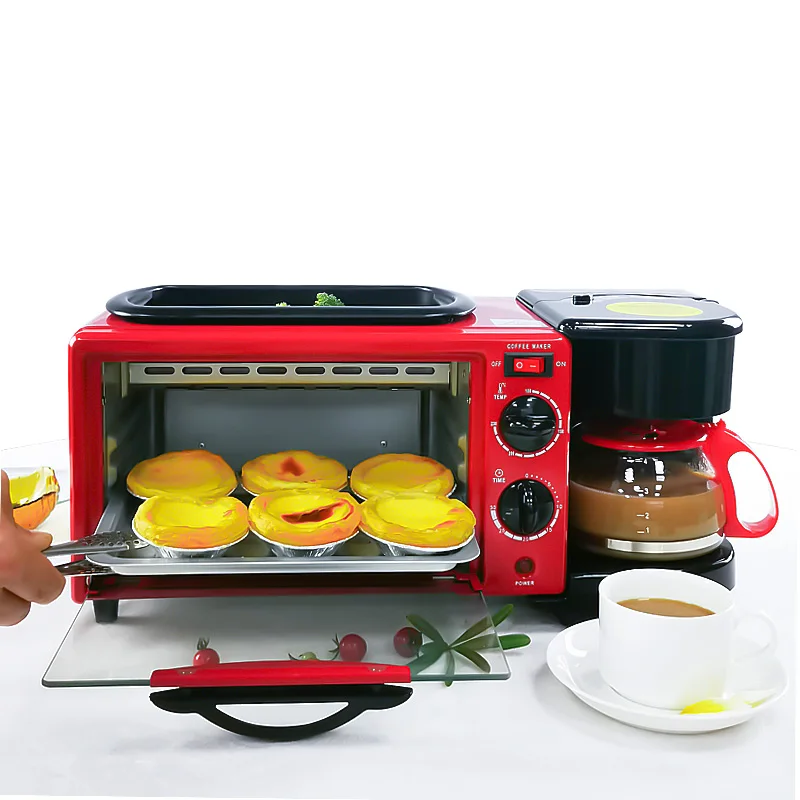 Home Office Convenient  3 in 1 Breakfast Makers Electric Oven Toaster Coffee Maker Hot sale
