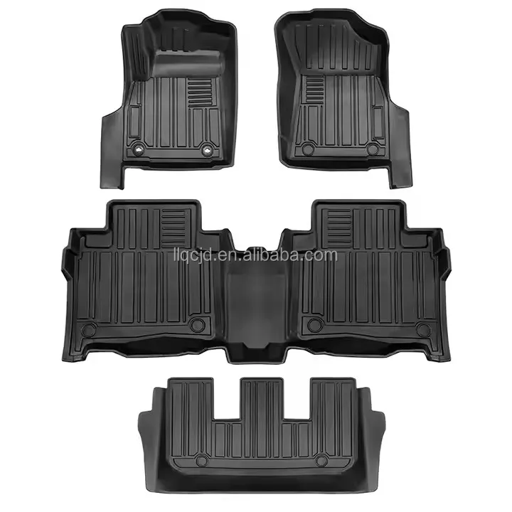 Teamcar Car Mats Compatible BMW 3 Series F 30 2011 X Series Non-Slip Odorless 3 D Trunk Floor Mats 5 Pcs Black