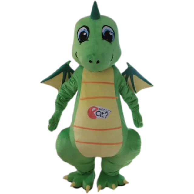 Blue Sky China Factory Advertising Cosplay Soft Plush Animal Green Dinosaur Mascot Costumes