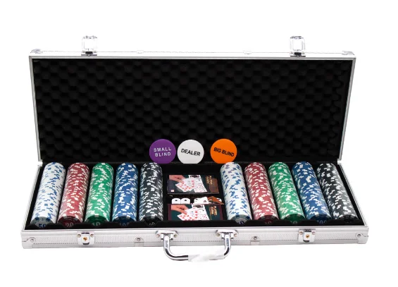 Casino Gambling Token Custom Design Ceramic Poker Chips Set with High Quality Aluminum Case