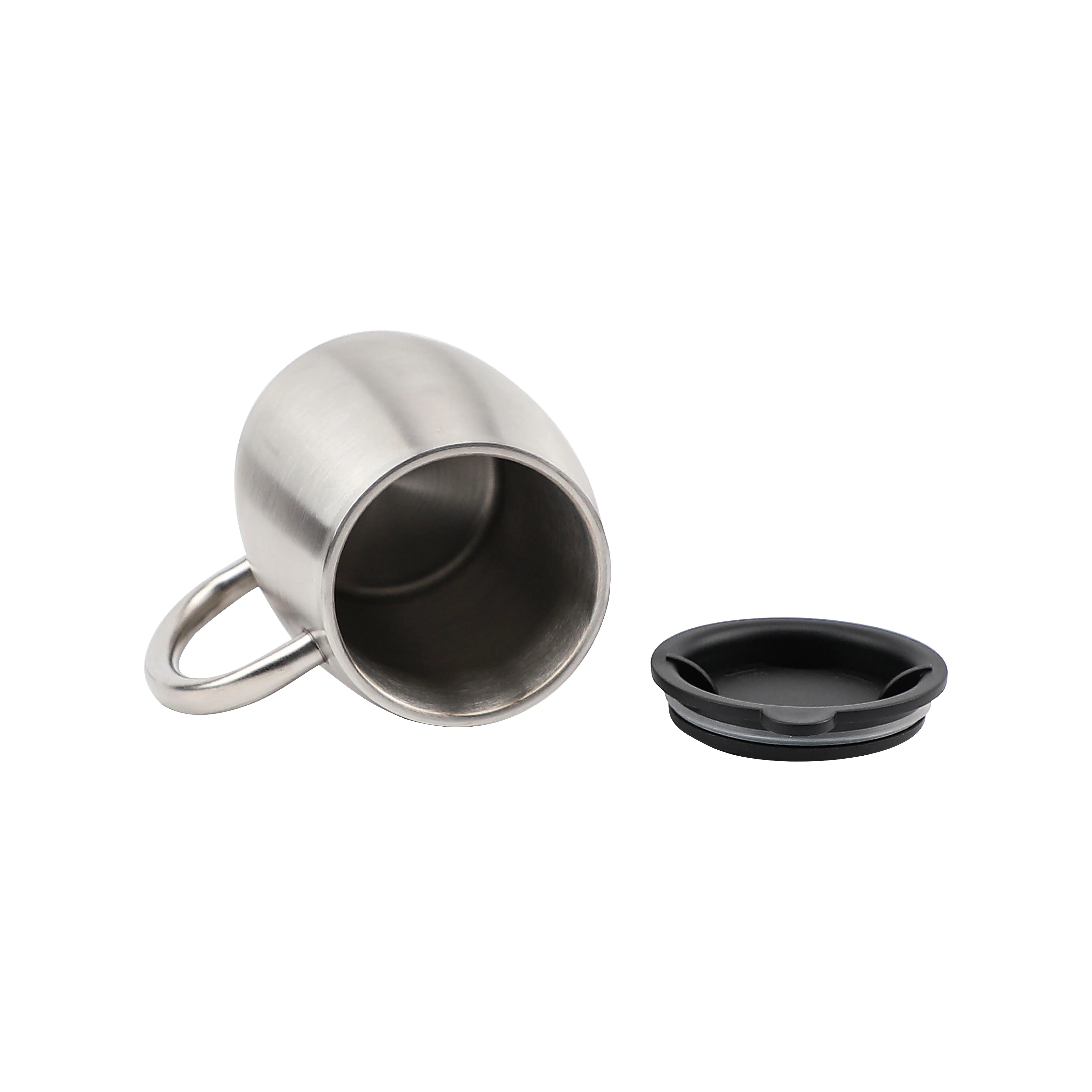 
Stainless steel coffee mug 14oz Double wall Insulated vacuum Barrel Tumbler with handle 