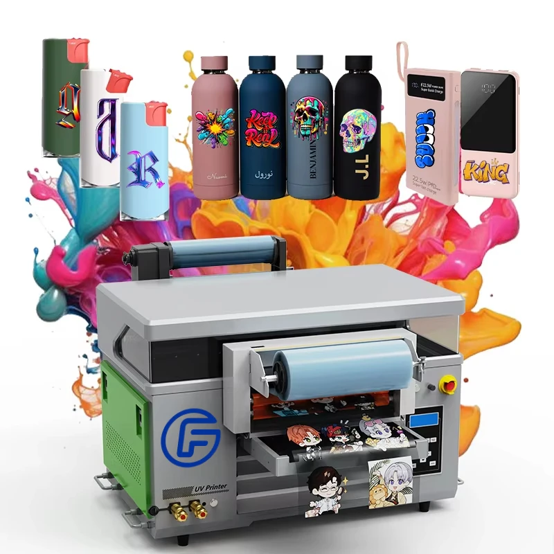 uv flatbed printer 4060 Multi-function xp600 dual nozzle small business press Flat T-shirt hot stamping machine