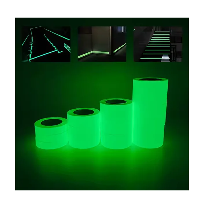 Luminous Emergency Safety Exit Markers Warning Stickers Glow In The Dark Film Tape