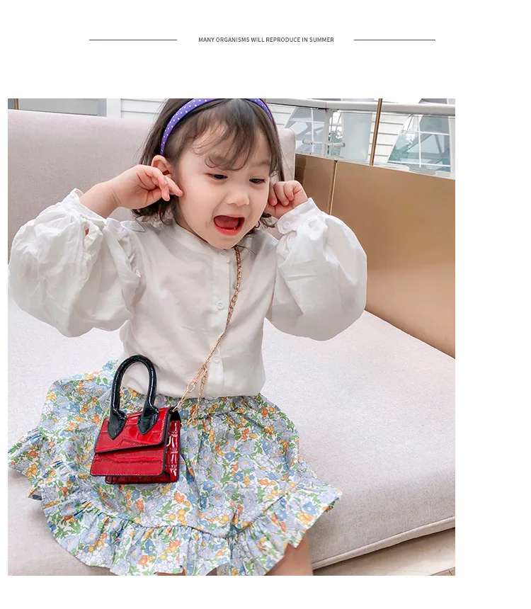 Корейская детская сумка сумка-мессенджер для девочки принцессы Милая мини-сумка на цепочке кошелек монет