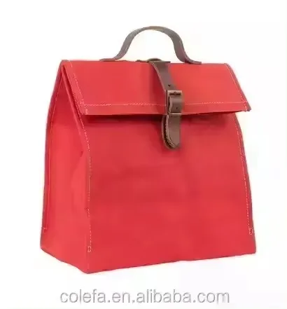 Good price personalized portable large brown washable kraft paper food lunch cooler bag ice pack lunch box insulation