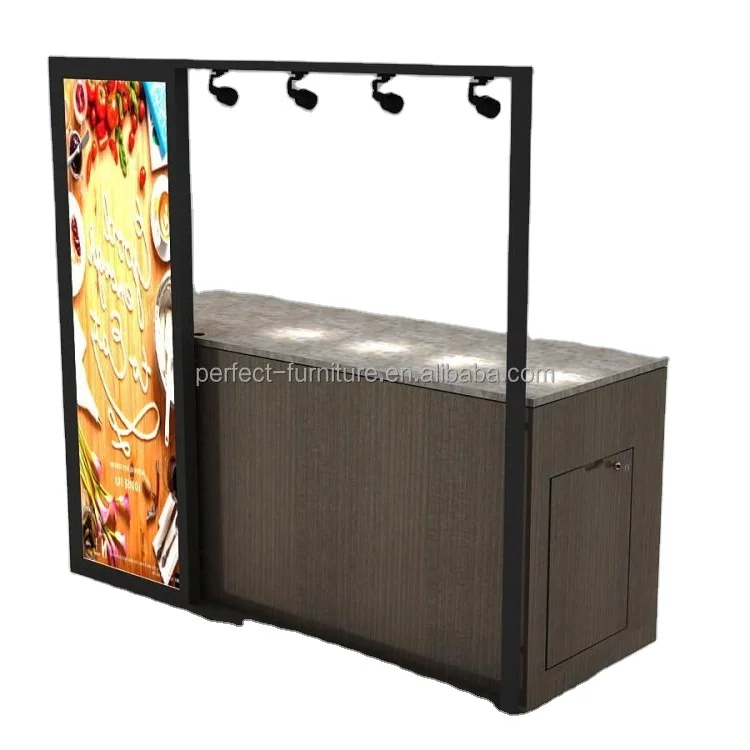 Mini Portable Food Cart Indoor Coffee Carts italian Espresso Stand
