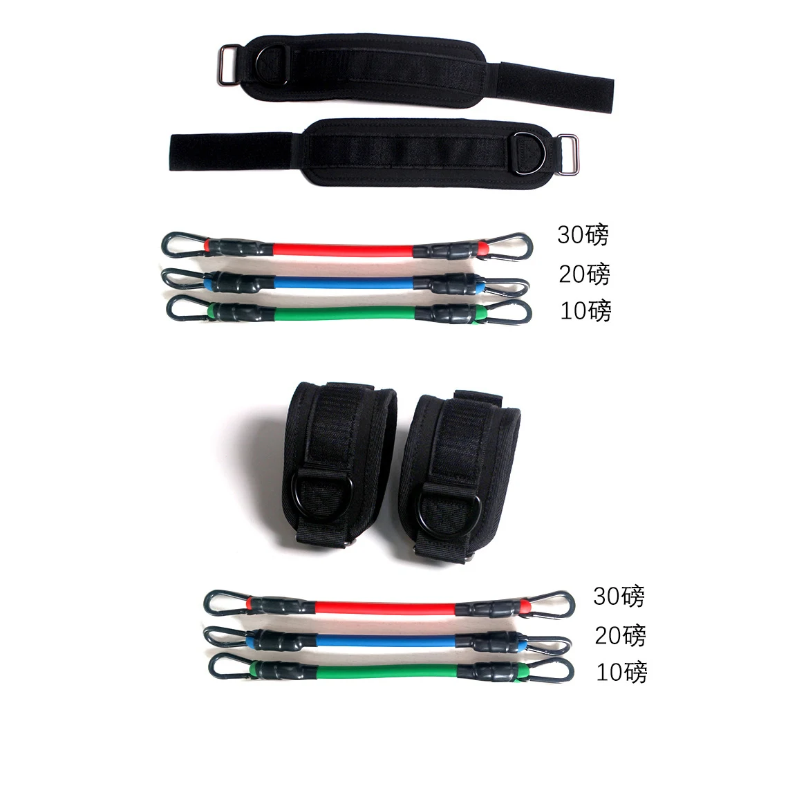 Ankle Resistance Bands with Cuffs Glutes Workout Equipment Legs Resistance Bands with Latex mini bands for Kickbacks