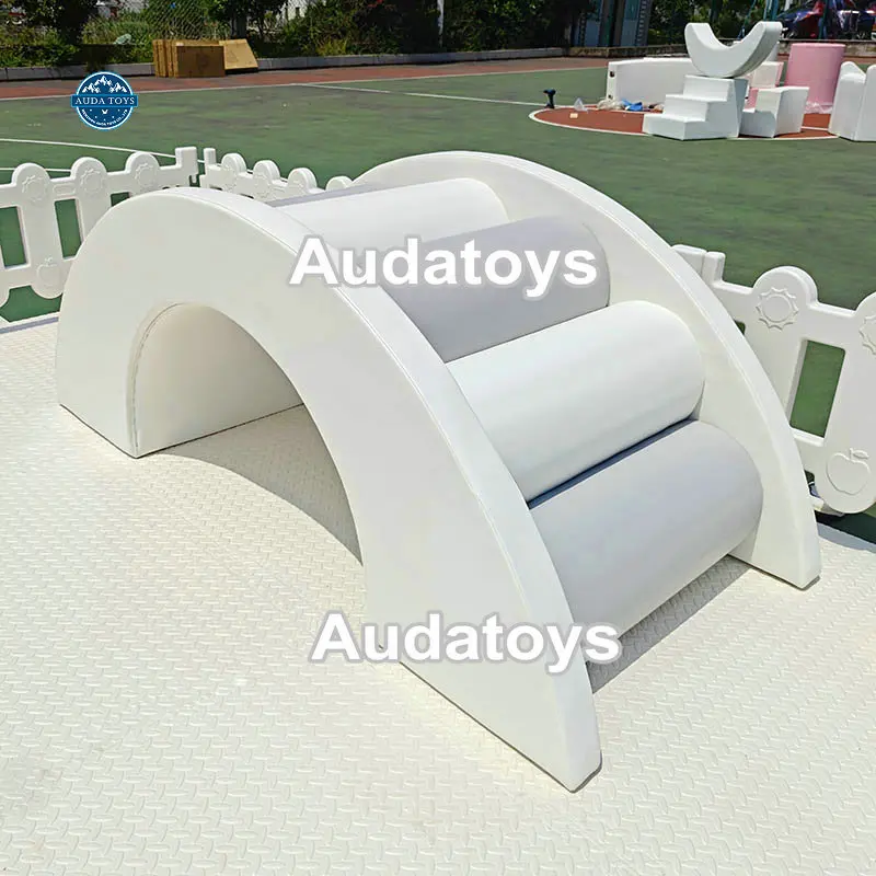 16FT Mobile White And Gray Customized Kids Indoor And Out Door softplay Playground Soft Play Equipment Set With Slide