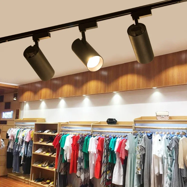 12W 20W 30W 40W COB Led Tracklight Shop Focus Lamp Rail Spot Lighting Fixtures Spotlights Linear Magnetic Rail Tracking Lamp