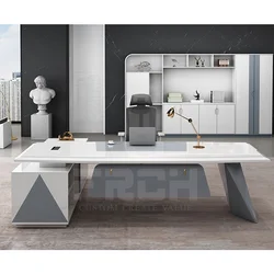 ceo L shape luxury pc table computer boss manager wooden executive office desk furniture modern