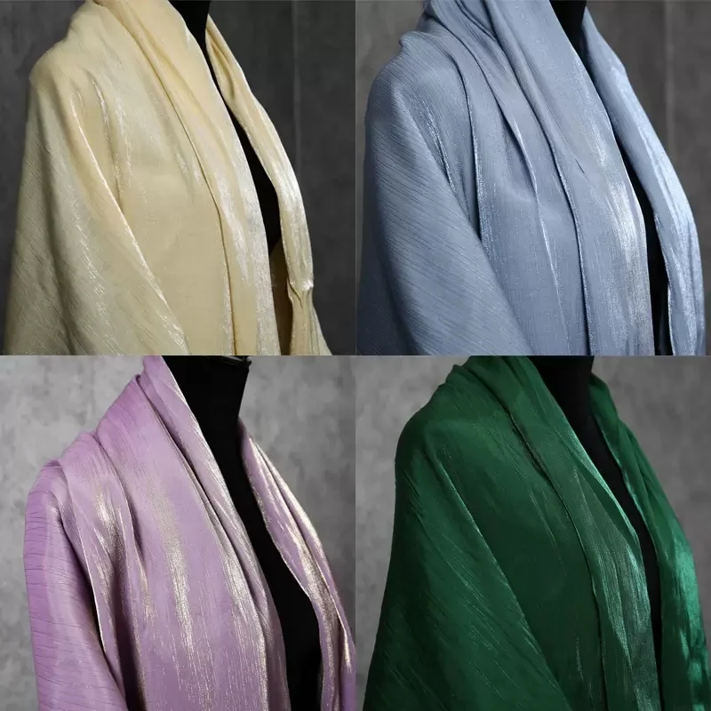 Glass silk satin texture fabric gradient elastic skirt clothing fabric glossy, vertical, wrinkle resistant