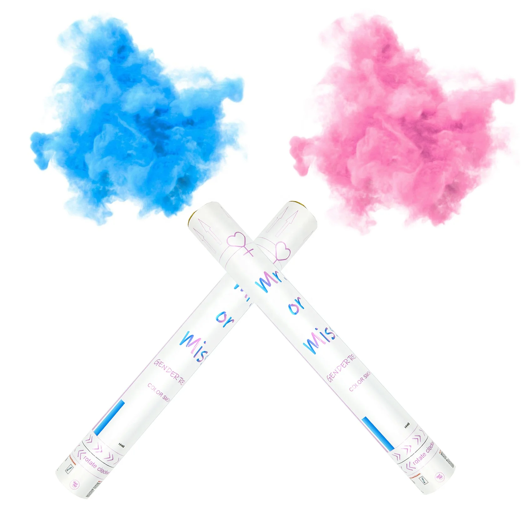 Pink Blue Colour Smoke Powder Confetti Cannon  Blue or Pink Confetti Cannon poppergender reveal