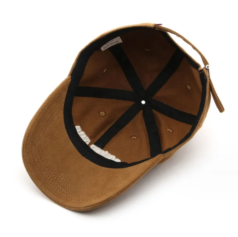 Outdoor 3D Embroidery Letter Gorras Cotton Duck Cap 6 Panel Baseball Caps Women Shade Sun Hats with Adjustable Buckle