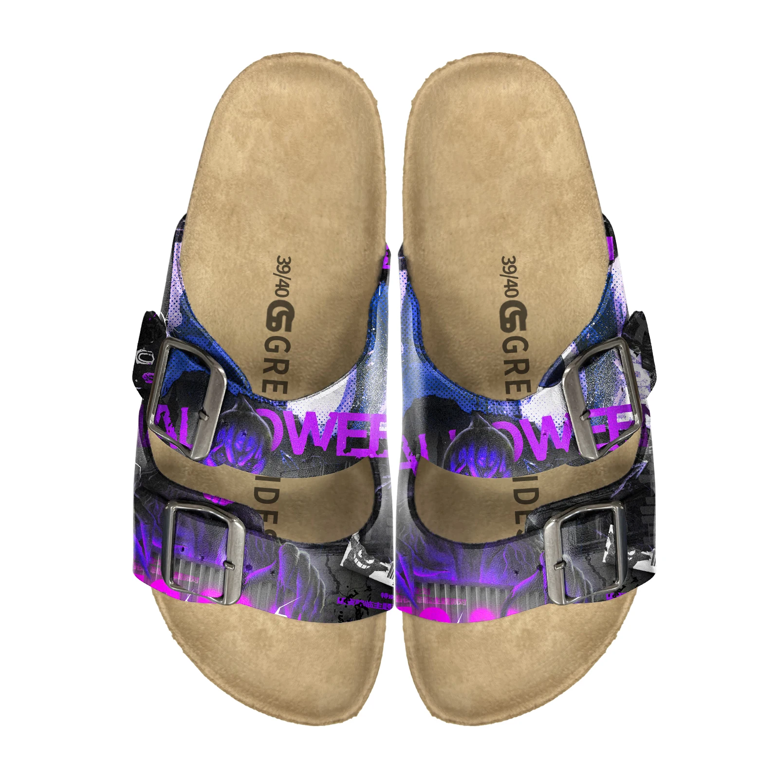 Greatshoes Custom Logo Slide Sandal Fashion Street Outdoor Slippers,Men Cork Sandals Birken Style Shoes