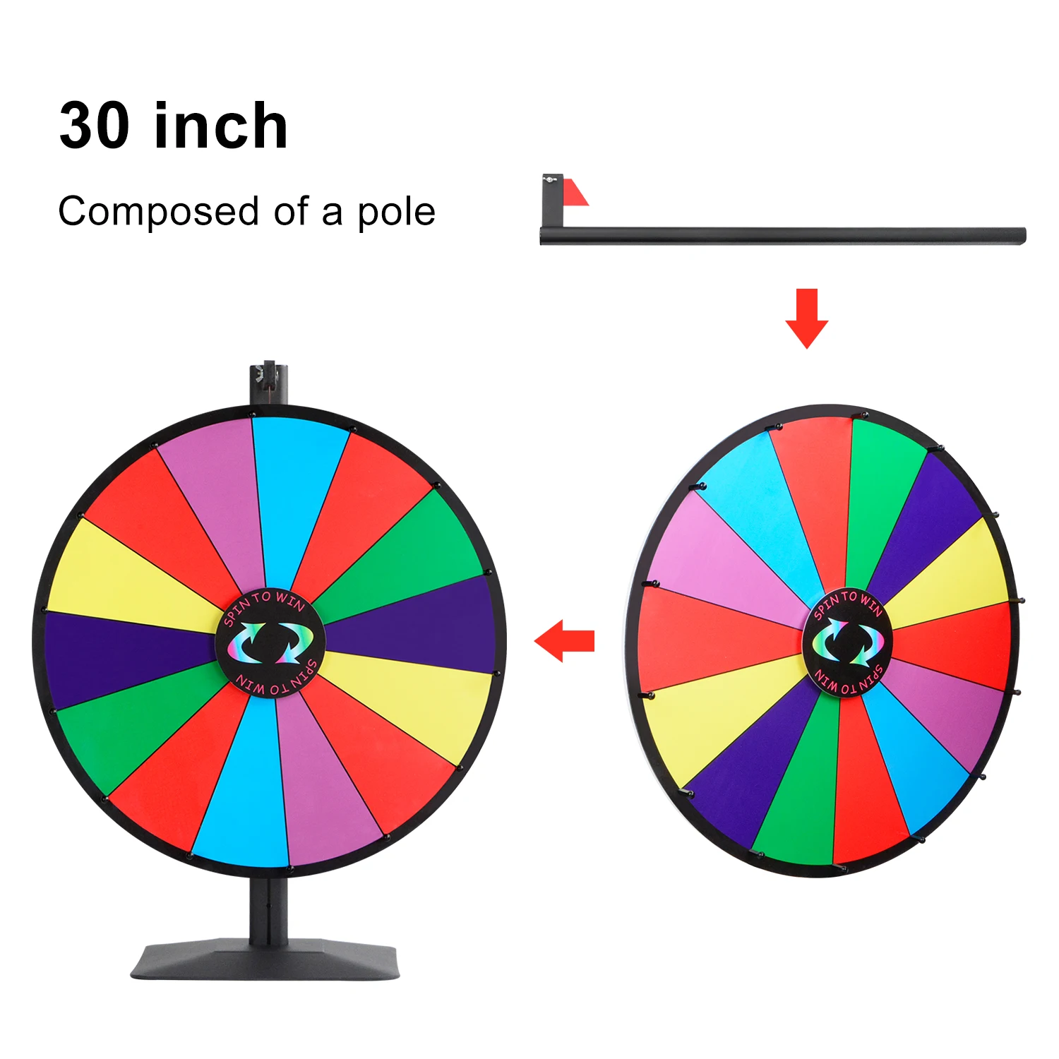 Высококачественное настольное вращающееся призовое колесо, напольная стойка для удачи