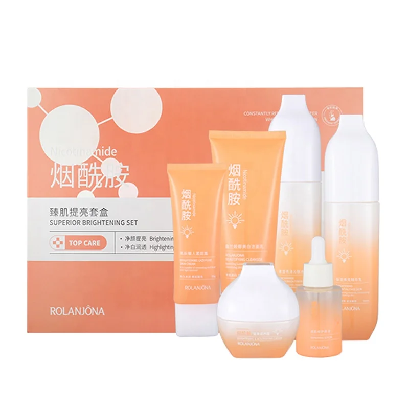 Private Label Revitalizing Anti-aging Face Cleanser Cream Toner Moisturizer Whitening Niacinamide Skin Care Set
