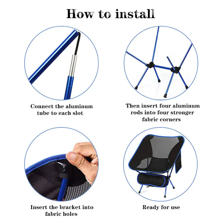  Dropshipping best Seller New Outdoor Folding Aluminum Moon Beach Camping
