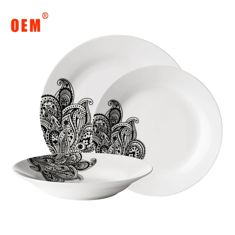 Керамическая фарфоровая посуда набор посуды семейная