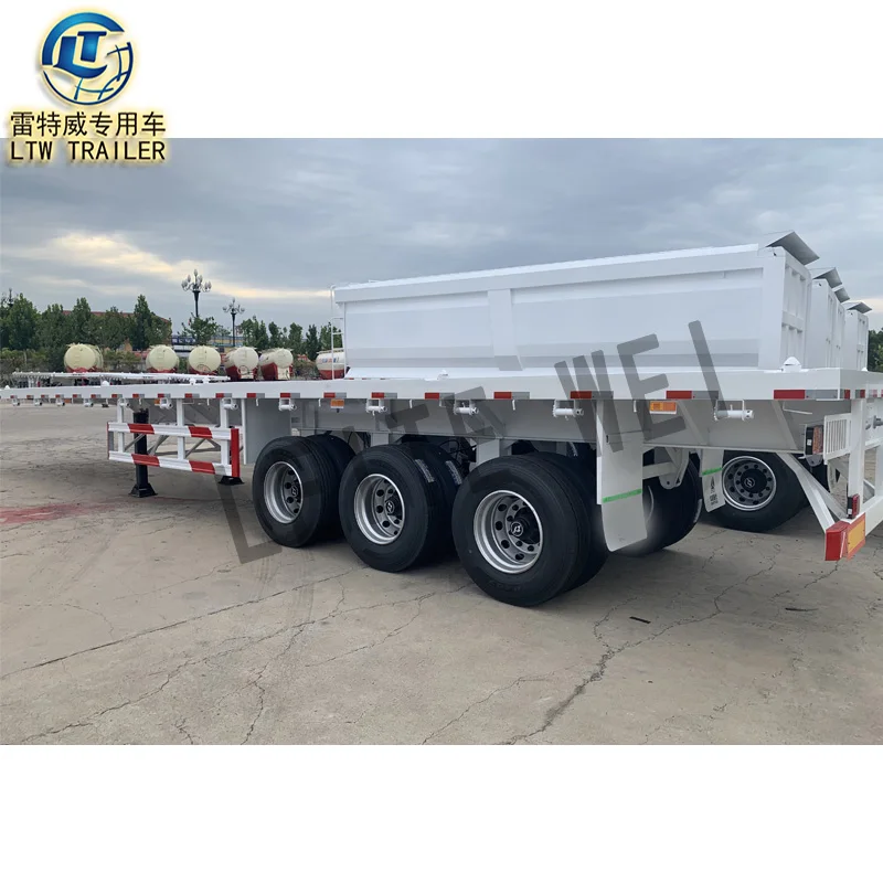New and Used 2/3/4 Axle 40 Feet Flatbed Truck Trailers and Used 20FT Flat Bed Semi Trailer for Sale