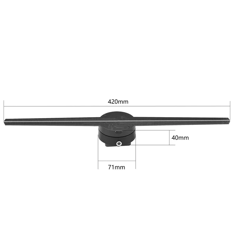 Wiikk 42cm Hot 3d Holographic Display Hologram Fan 20000 Hours Video : Mp4 1600 Cdm CE Rohs CN;GUA 24W Z1