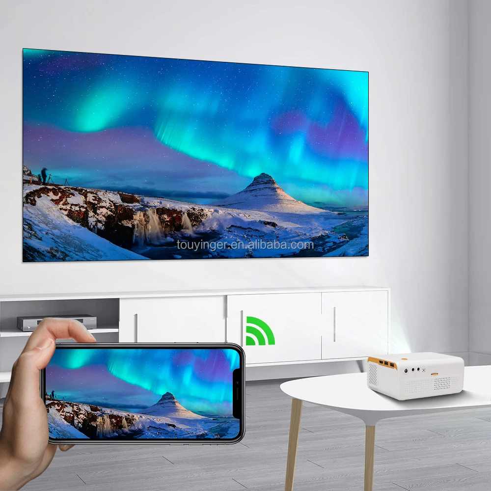 Touyinger X70 1080P Lcd Pocket Pico WiFi Projectors Wireless Mini Portable Projector Mini Beamer 1080p  mini portable hd led pro