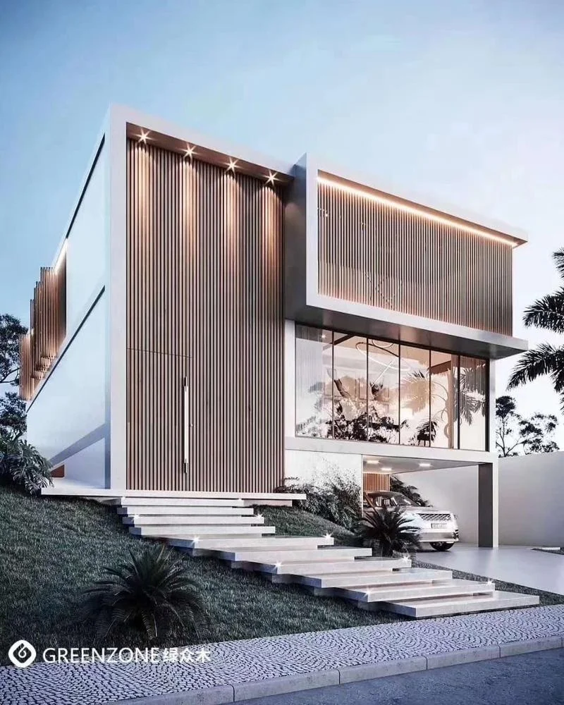 Greenzone Durable Decorate Outdoor Timber Tube Exterior Co-Extrusion Pergola