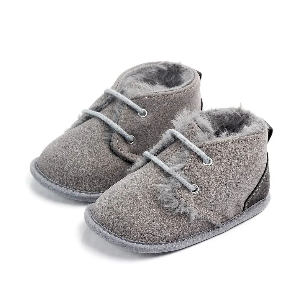 Wholesale Cheap Price Baby Shoes Mixcolor Plush Insole Winter Warmth  Comfortable Wearing Kids Shoes