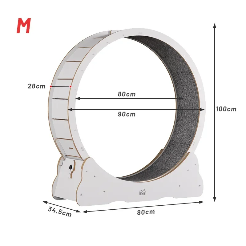 MRY Cat Climbing Frame Fiberboard Cat Treadmill Circle Household Interactive Pet Tread Exercise Running Wheel for cat