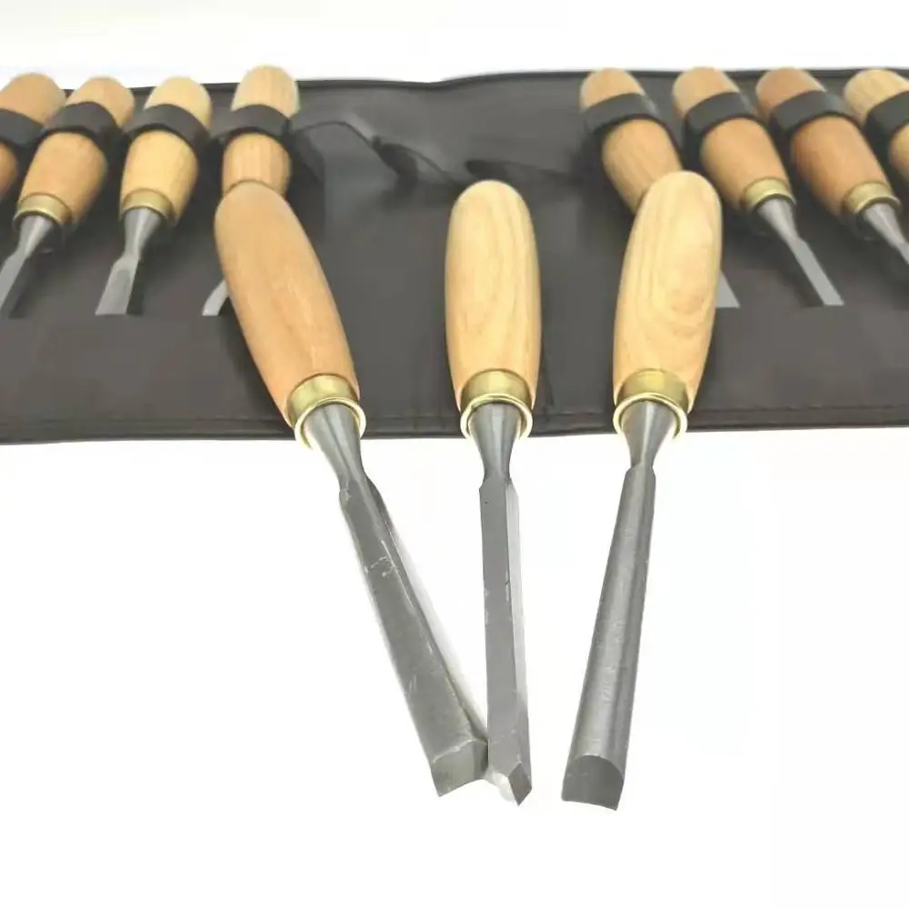 12pcs Leather Bag Packaging DIY Carving Chisel Set