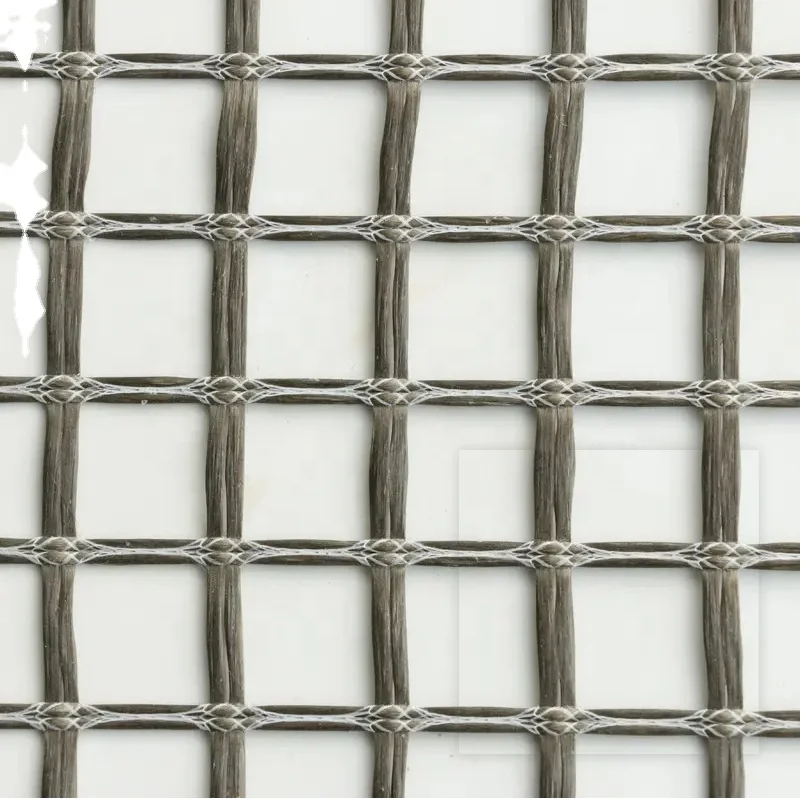 Good Quality Fiber Glass  Geogrid for Road Construction Factory Price Plastic Soft Black Horizontal Packing Color Origin