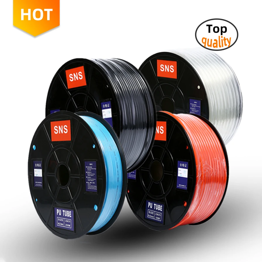 Air Compressor Flexible Tube Pipe 4x2.5 5x3 6x4 8x5 10x6.5 12x8 Mm Air Pu Hose Pneumatic