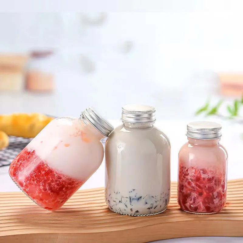 Fat Juice Drink Milk Thai Tea Bottle  With Aluminum Cover