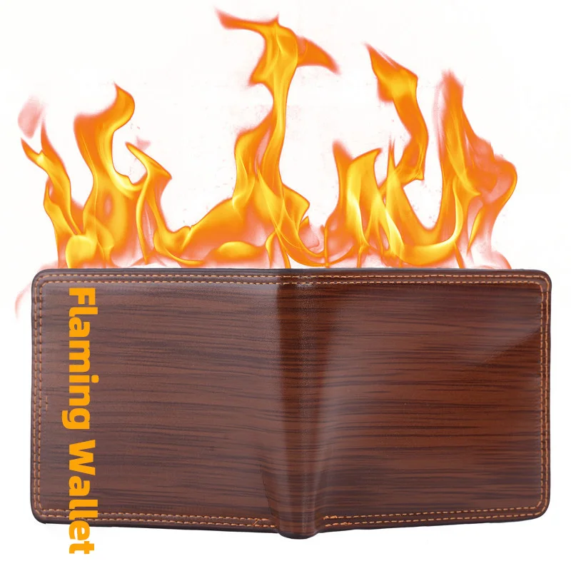 High Quality Magic Trick Fire Wallet Wholesale Funny Magic Flame Wallet for Stage Street Show Magician Props