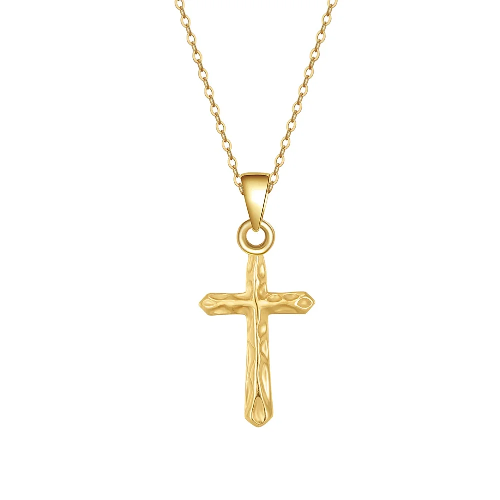 RINNTIN GAN02 Christian Pendant Necklace Men Jewelry Crucifix Jesus Cross Pendant 925 Sterling Silver Necklaces Women Jewelry