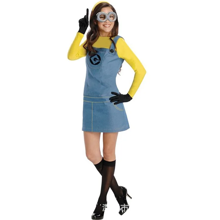 
Cute eyeglass Minions costumes girls career costumes for sales 