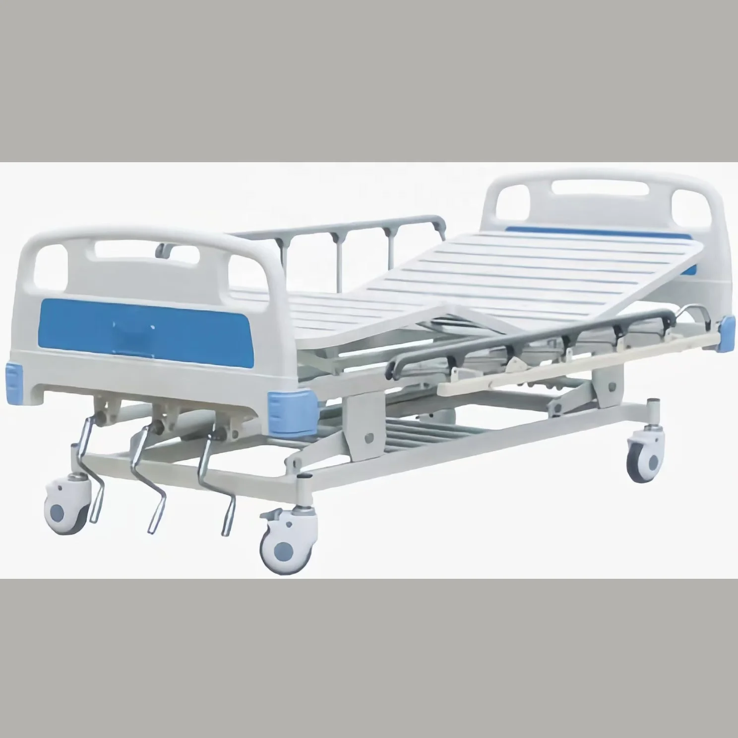 K2k SAIKANG Cheap Hospital Stainless Steel 2 Function Patient Manual Medical Bed Manufacturers