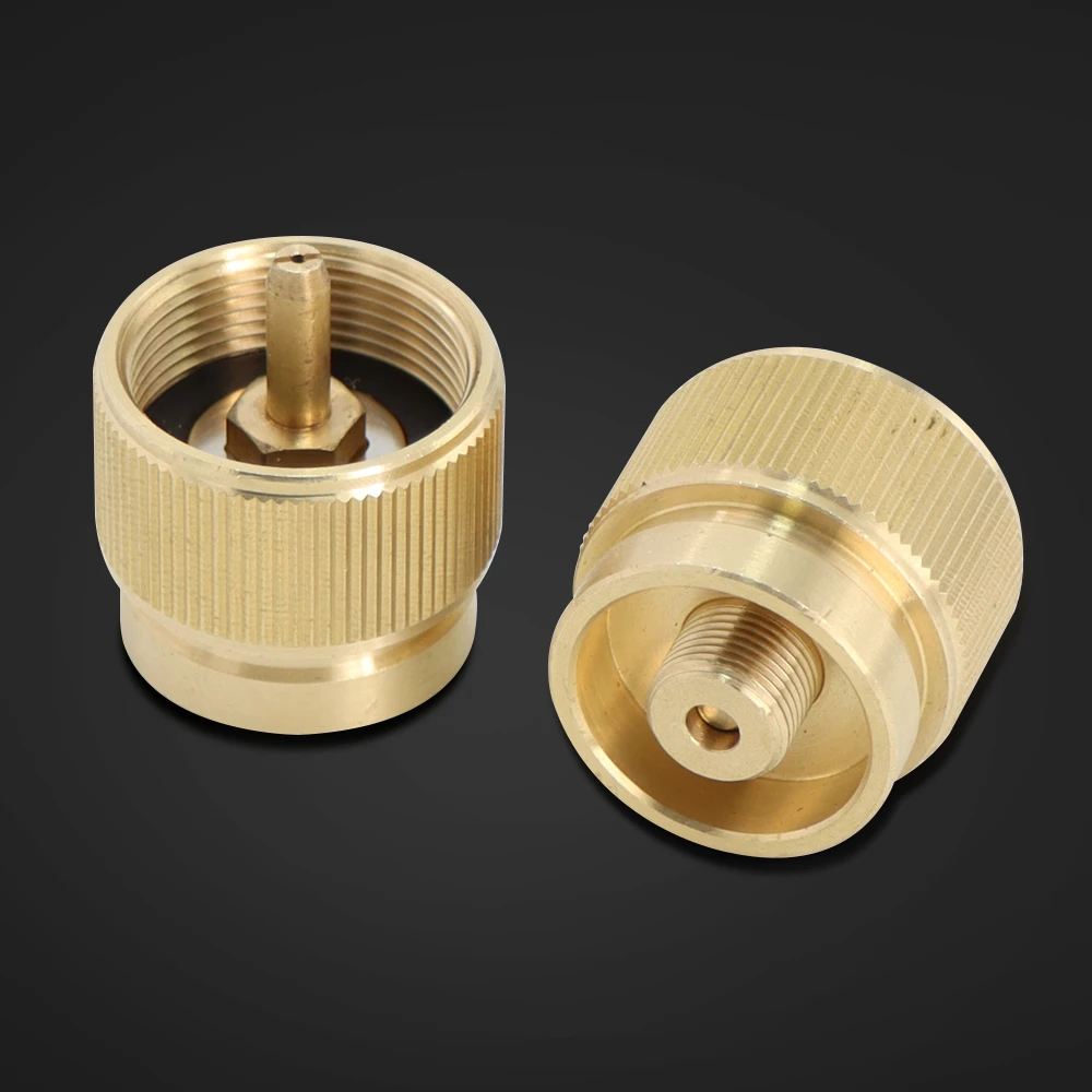 Propane Fuel Tank Adapter Lindal Valve Output Camping Stove Tank Convert Gas Tank Adapter 1 LB Cylinder Input