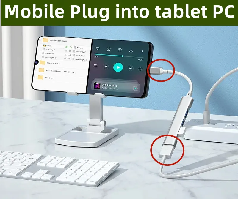 Type-C to USB Hub 4Ports for laptop USB Hub 3.0 Aluminum USB C docking station for MacBook