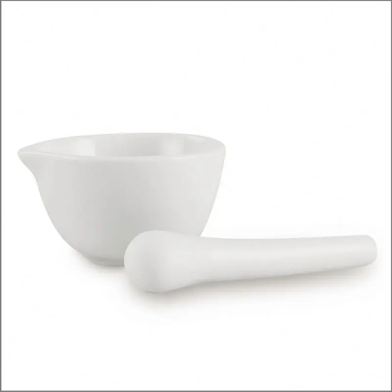 White Ceramic Mixing Grinding Bowl Porcelain Mortar Pestle Spice Herb Pesto Guacamole Ceramic Mortar And Pestle